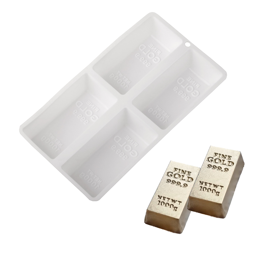 4-Cells Gold Bar Shaped Mousse - огляд і ціна Kitchen Gadgets Gold