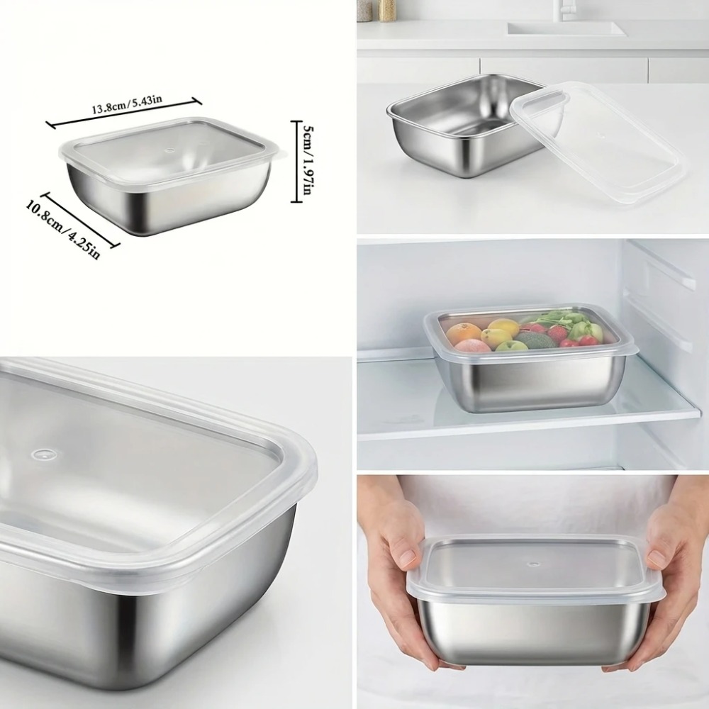 6PCS Stainless Steel Food Stor - огляд і ціна Kitchen Gadgets Organizer