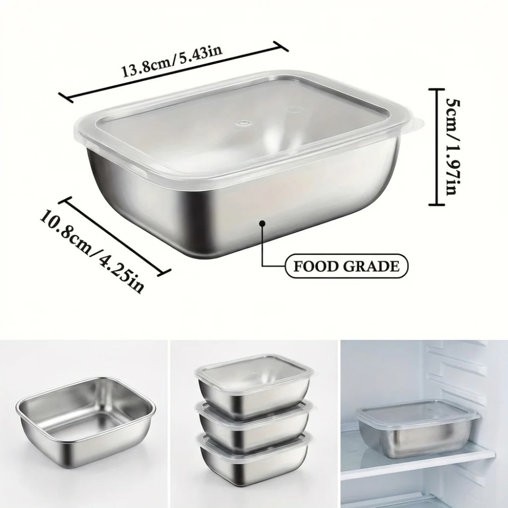 6PCS Stainless Steel Food Stor - огляд і ціна Kitchen Gadgets Organizer